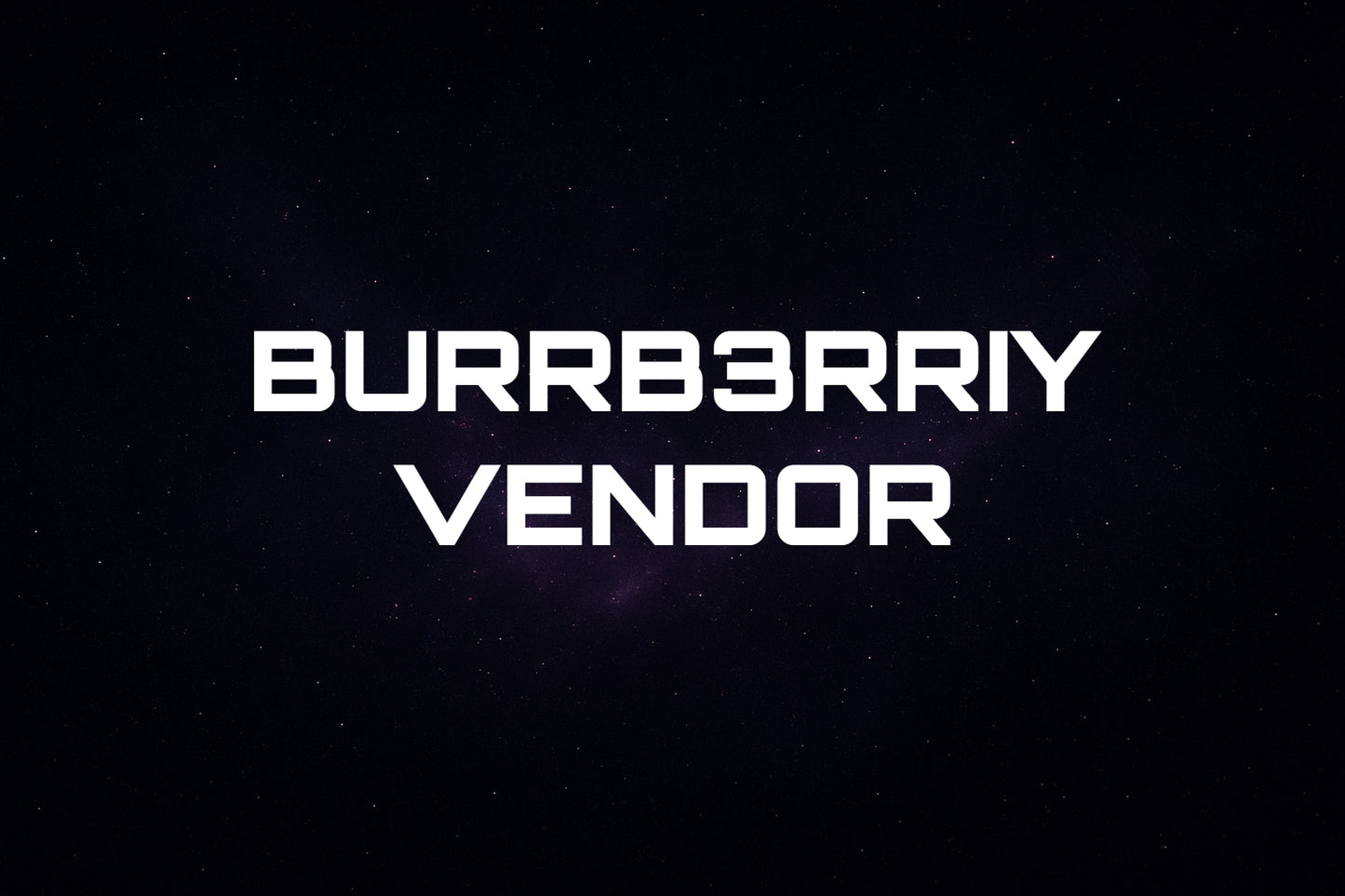 BURRB3ERIY VENDOR